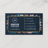 Elegante Waterverf Flowers Custom Social Media Visitekaartje (Voorkant)