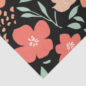 Elegante Waterverf Flowers - Delicate bloemencadea Tissuepapier (Detail)