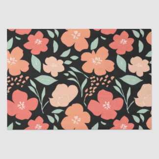 Elegante Waterverf Flowers - Delicate bloemencadea Tissuepapier