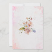 Elegante Waterverf Flowers Oh Baby Baby Sho Kaart (Achterkant)