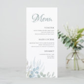 Elegante Waterverf Foliage bruiloft Menu (Staand voorkant)