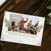 Elegante Waterverf Foliage Corporate Christmas Feestdagenkaart