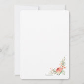 Elegante Waterverf Foto Lijst Uitnodiging (Achterkant)