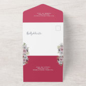 Elegante Waterverf foto romantisch All In One Uitnodiging (Buitenkant)