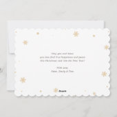 Elegante Waterverf Foto Vrolijk Kerstfeest Kaart (Achterkant)