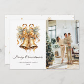 Elegante Waterverf Foto Vrolijk Kerstfeest Kaart (Voorkant / Achterkant)