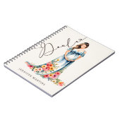 Elegante Waterverf Geboorte & Postpartum Doula Notitieboek (Linkerzijde)