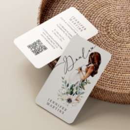 Elegante Waterverf Geboorte & Postpartum Doula Visitekaartje