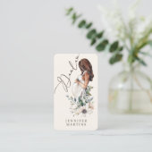 Elegante Waterverf Geboorte & Postpartum Doula Visitekaartje (Staand voorkant)