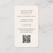 Elegante Waterverf Geboorte & Postpartum Doula Visitekaartje (Achterkant)