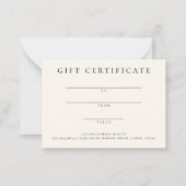 Elegante Waterverf gedroogde Boho Cadeaubon Notitiekaartje (Achterkant)