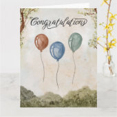 Elegante Waterverf Gefeliciteerd Bruiloft Kaart (Gele Bloem)