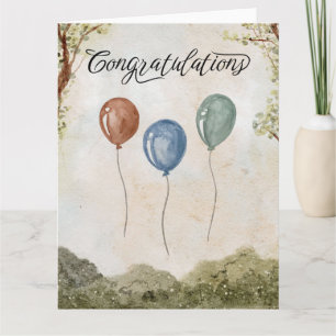 Elegante Waterverf Gefeliciteerd Bruiloft Kaart