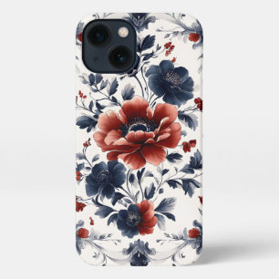 Elegante Waterverf  geïnspireerde bloemen iPhone 13 Hoesje