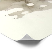 Elegante Waterverf Geisha Portrait Poster (Hoek)