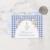 Elegante Waterverf gekke gans verjaardagsfeestje Notitiekaartje (Voorkant / Achterkant in situ)