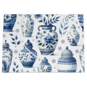 Elegante Waterverf gember potjes patroon Groot Cadeauzakje (Voorkant)