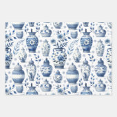 Elegante Waterverf gember potjes patroon Inpakpapier Vel (Voorkant 3)