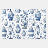 Elegante Waterverf gember potjes patroon Inpakpapier Vel (Voorkant)