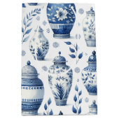 Elegante Waterverf gember potjes patroon Medium Cadeauzakje (Voorkant)