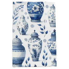 Elegante Waterverf gember potjes patroon Medium Cadeauzakje