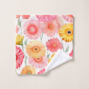 Elegante Waterverf Gerbera Washandje