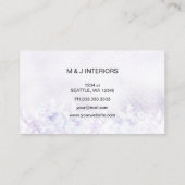 Elegante Waterverf Girly Floral visitekaartjes (Achterkant)