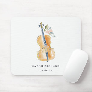 Elegante Waterverf Gitaar Muziekleraar Muismat