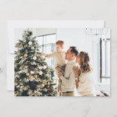 Elegante Waterverf Gold Bells Snowflake Foto Feestdagenkaart (Achterkant)