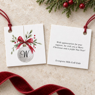 Elegante Waterverf Golfbal Ornament Zakelijk  Bedankjes Labels