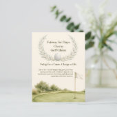 Elegante waterverf golftoernooi uitnodiging (Staand voorkant)
