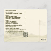Elegante waterverf golftoernooi uitnodiging (Achterkant)
