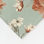 Elegante waterverf gooien in koper en salie fleece deken (Hoek)