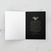 Elegante Waterverf gouden minimalistische vrolijke Feestdagen Kaart (Binnen)