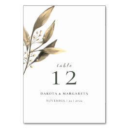 Elegante waterverf gouden roestige blad kaart