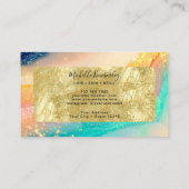 Elegante Waterverf goudfolie Visitekaartje (Achterkant)