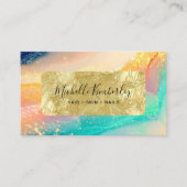 Elegante Waterverf goudfolie Visitekaartje (Voorkant)