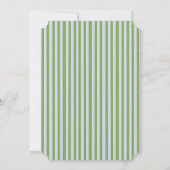 Elegante Waterverf Green Blue Stripe Wedding Kaart (Achterkant)