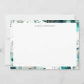 Elegante Waterverf Green Botanical gepersonaliseer Bedankkaart (Voorkant)