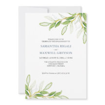 Elegante Waterverf Green Engagement Party