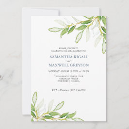 Elegante Waterverf Green Engagement Party