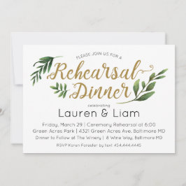 Elegante Waterverf Green Repetitie Kaart