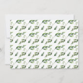 Elegante Waterverf Green Repetitie Kaart (Achterkant)