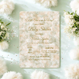 Elegante Waterverf Green & Terracotta Baby shower Kaart