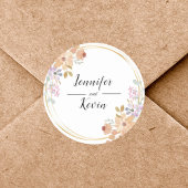 Elegante Waterverf Greenary loof bruiloft gunst Ronde Sticker