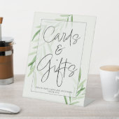 Elegante Waterverf Greenery Kaarten & Gift Sign Reclamebord Met Voetstuk (Insitu)