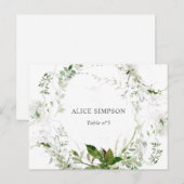 Elegante Waterverf Greenery Place Card Uitnodiging Briefkaart (Voorkant / Achterkant)