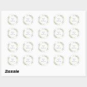 Elegante Waterverf Greenery Wedding Gold Favoriet Ronde Sticker (Vel)