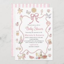Elegante Waterverf grillige Summer Doodles Baby