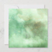 Elegante Waterverf groen begrafenis bedankkaart (Achterkant)